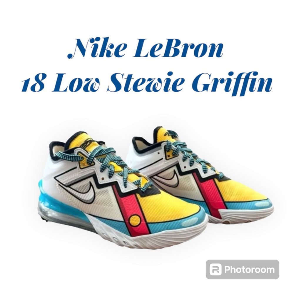 Nike LeBron 18 Low Stewie Griffin Family Guy CV7562-104  - {Size M 5.5 / W 7}